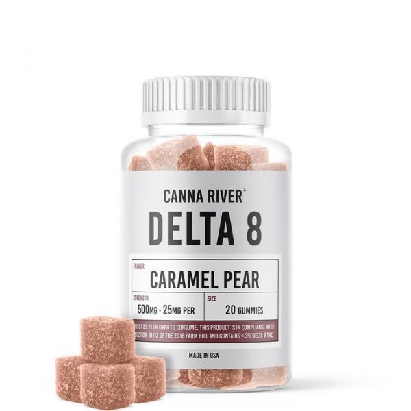 Canna River Delta 8 Gummies Caramel Pear 500mg 20ct